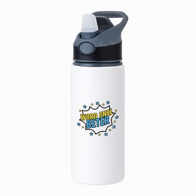 Hacebo® - Word snel beter waterfles met rietje zwart - Beterschap - iemand die ziek is of iets gebroken heeft - ziek - koorts - snel beter worden - cadeau - beterschap cadeau - kado - gift - geschenk - water fles - 650ML