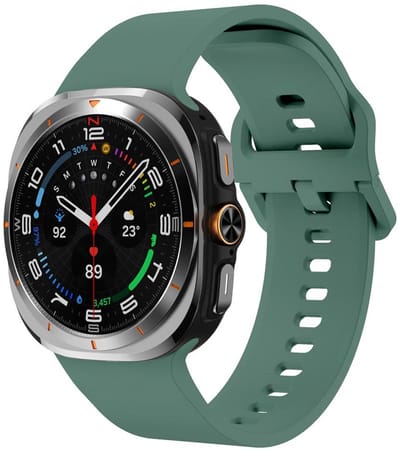 Siliconen bandje - geschikt voor Samsung Galaxy Watch Ultra (47mm) / Ultra 2025 (47mm) - gespsluiting - groen