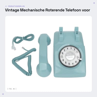 Dailygoods- Bureautelefoon Retro - Mechanische Beltoon - Draaiknop - Handsfree - Antiek Design - Elegant Europees/Amerikaans Ontwerp - Retro Telefoon