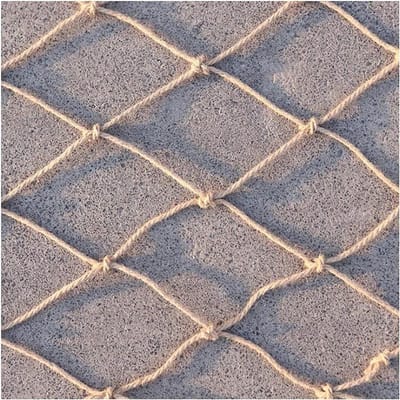 Veiligheidsnet Kind - Hennep Touw Net - Balkon Bescherming - Handgemaakt Geweven - 1x1m - Hennepkleur