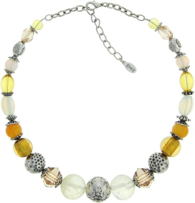 Behave - Ketting met kleurrijke kralen - Trendy sieraden - Nikkelvrij - 44 cm + 5 cm verlengketting
