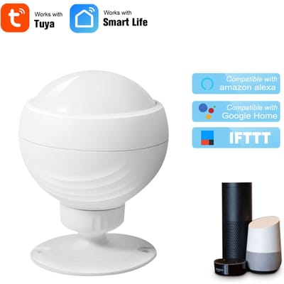 Capteur de mouvement WIFI PIR, détecteur infrarouge passif sans fil, alarme de sécurité anti-cambriolage, application Tuya blanc