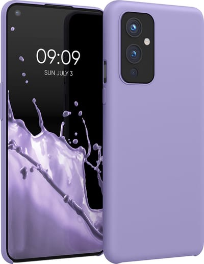 kwmobile telefoonhoesje geschikt voor OnePlus 9 (EU/NA Version) - Hoesje met siliconen coating - Smartphone case in violet lila