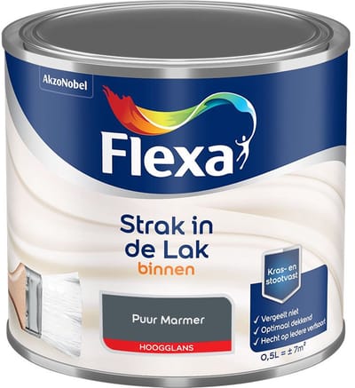 Flexa - Strak In De Lak Binnenlak Hoogglans - Puur Marmer - Mengverf - 500 Ml