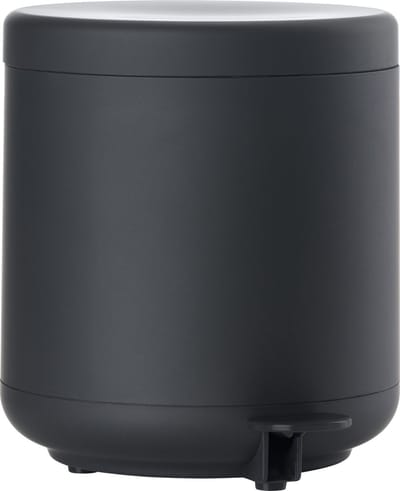 Zone Denmark Ume Pedaalemmer - Prullenbak Badkamer Softclose - Afvalemmer Klein - Toilet & Badkamer Accessoires - Kunststof - 4 liter - 22 x 19,5 cm - Black