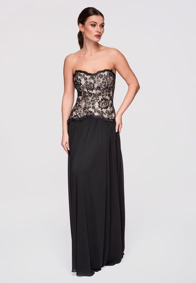LARICA Jurk - Slim Fit - Rits - Gebloemd Zwart S