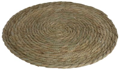 Gerimport Pannenonderzetter - Set van 3x stuks - zeegras - rond - Dia 36 cm - naturel - extra groot - stevig