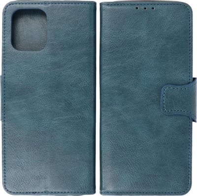 BestCases -  Motorola Moto G100 Hoesje - Motorola Moto G100 Bookcase Telefoonhoesje - Motorola Moto G100 Kaarthouder Portemonnee Hoesje - Kunstleer - Blauw