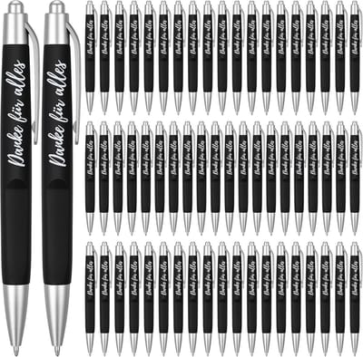 60 Balpennen Set - Schrijfgerei Kantoor - Dagelijks Gebruik - Intrekbaar Mechanisme - Medium Punt - Zwart