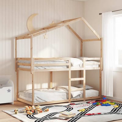 vidaXL - Kinderbedhuisje - 213x85,5x144,5 - cm - massief - grenenhout