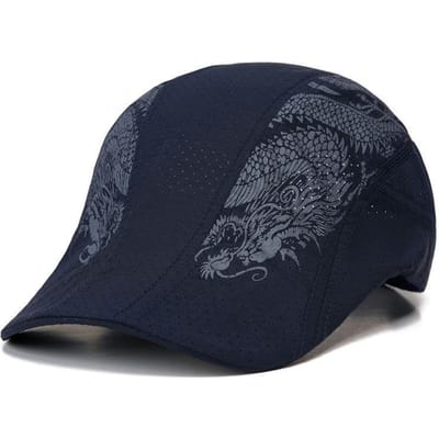 Chapeau Hommes Printemps et Été Protection Solaire et Pare-soleil Avant Langue de Canard Bailey Femmes Mince Chapeau de Soleil d'Extérieur Chapeau à Séchage Rapide Adjustable naval