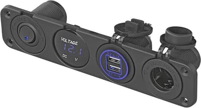 ProPlus Alles-in-één inbouw kit - voltmeter, USB-poorten en DIN - 4200mA - robuust ontwerp