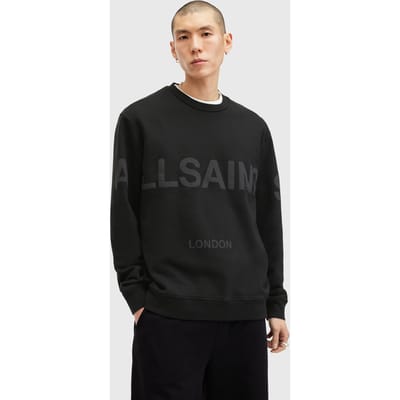 AllSaints Biggy Crew Jet Black Maat: XXL | Sweaters Outlet | Heren | Zwart