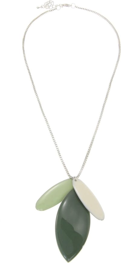 Behave - ketting met bladvorm hanger - nikkelvrij - cadeau in geschenkzakje - 43 cm