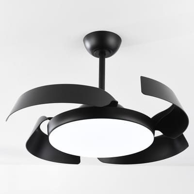 LumenXL - Zwarte plafondventilator met geïntegreerde lichtbron - Ventu