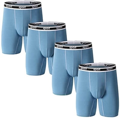 Heren Boxershorts Micro Modal Naadloze U Pouch Lange Been Ondergoed Ademend Anti Schuren Comfortabele Tailleband Sport Reizen