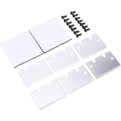 6 Pièces Lame de Racloir pour Imprimante 3D Acier SK5 Lame de Racloir pour Plateau d'Impression Pelle pour Plateau Chauffant d'Imprimante 3D avec Vis et Magnétique white