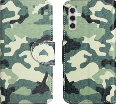 Coverup Hoesje - Geschikt voor Samsung Galaxy S23 FE Hoesje - Coverup Book Case - Camouflage
