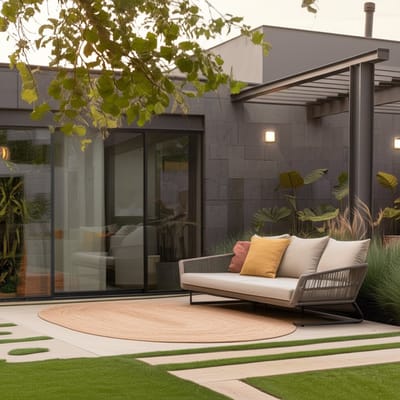 Buitenkleed Jute Ovaal Outdoor Breeze Naturel 140 x 200cm Mrcarpet