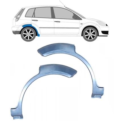 Reparatiepaneel achterspatbord voor Ford Fiesta 2002-2008 / Links + Rechts / Set