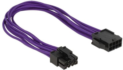 Premium EPS12V 8-pins voeding verlengkabel - 0,30 meter