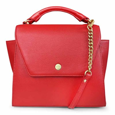 MŌSZ Leren dames handtas - rood : Schoudertas / crossbody