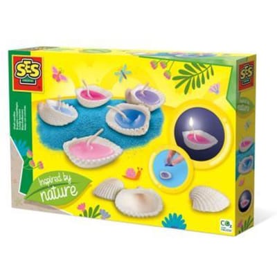 SES - Schelp Kaarsen Maken - inspired by nature - om zelf kaarsen te maken - met was, schelpen en lonten - Zelf Kaarsen Maken - Knutselen - Kaarsen Maken Set - Sinterklaas Cadeautjes