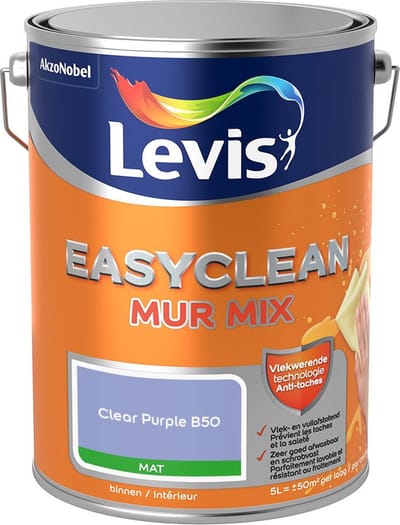Levis - Easyclean Mur Mat Mix - Clear Purple B50 - Mengverf - 5 L