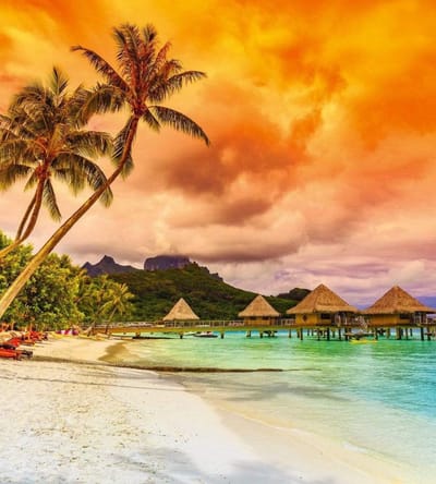 Fotobehang - Polynesia 225x250cm - Vliesbehang