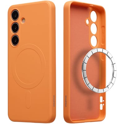 imoshion Hoesje - Geschikt voor Samsung Galaxy S24 - Color Backcover met Magnetische Ring - Oranje