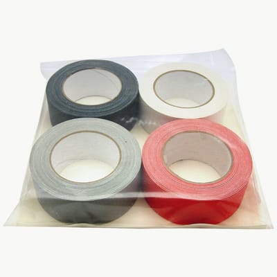 Gaffers Tape Multipack - 4 Rollen Duct Tape voor Podium en Studio in Diverse Kleuren (Zwart, Grijs, Rood, Wit)