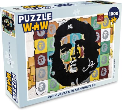 Puzzel Che Guevara in silhouetten - Legpuzzel - Puzzel 1000 stukjes volwassenen