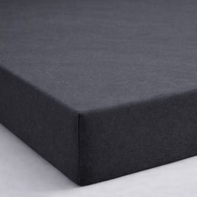 Sleeps Dubbel Jersey Hoeslaken Katoen Antraciet - 140 x 200 cm - Heerlijk Zacht - Strijkvrij - Stretch - Dubbel Dikke Kwaliteit