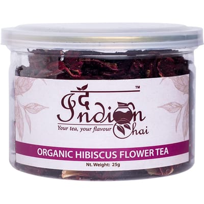 Thé à la fleur d'hibiscus (25g), Tisane Fleur d'Hibiscus Bio, Chaï Indien