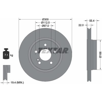 Remschijf TEXTAR 92137203