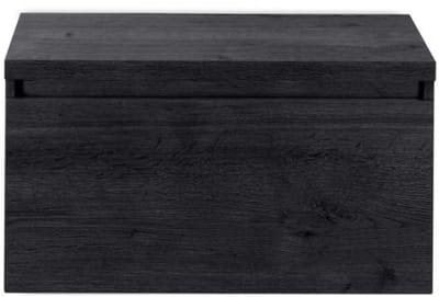 Frozen Badmeubelset 80 cm - Greeplijst in Kleur - Inclusief Wastafelbovenblad Black Oak