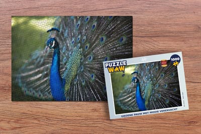 Puzzel Pauw - Vogels - Blauw - Legpuzzel - Puzzel 1000 stukjes volwassenen
