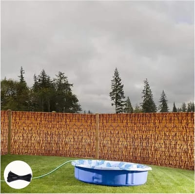 Natuurlijke Riet Schermen - Buiten Privacy - Tuin Aankleden - Handgeweven Kwaliteit - Aanpasbaar - Gevernist