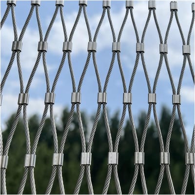 Veiligheidsnet Staal - Valbeveiliging Net - Valbescherming - Flexibel X-vormig - 3 x 0.7 Meter