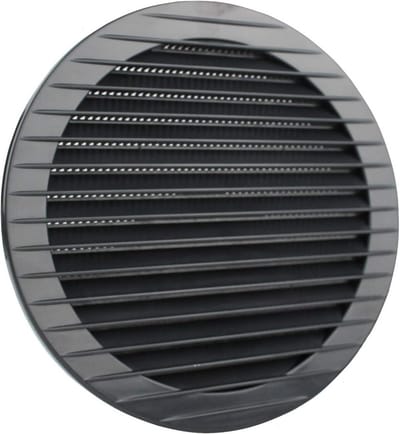 Rond Ventilatierooster met Geïntegreerd Insectengaas in Verschillende Diameters en Kleuren