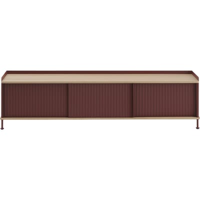 Muuto Enfold Sideboard - oak/deep red - 186 x 45 cm