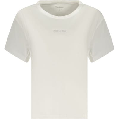 Pepe Jeans Witte Katoenen Vrouwen T-shirt
