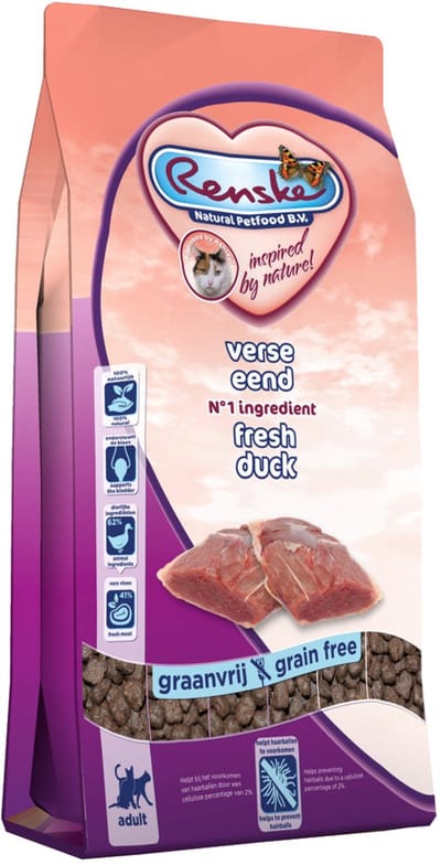 Renske Kat Adult Verse Eend - Kattenvoer - 400 g