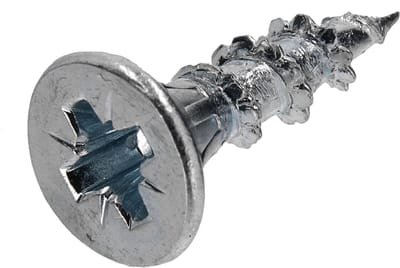 Houtschroef. 4.0 x 16mm. lang. Platkop-Kruiskop-PZD-2. Verzinkt. 200 stuks Spaanplaatschroef. Ifix.