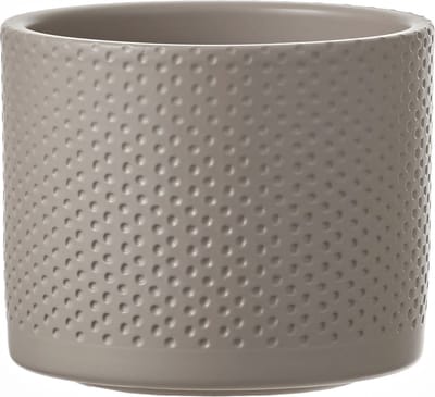 Mica Decorations Plantenpot - taupe - keramiek - D12 x H10 cm - bloempot binnen