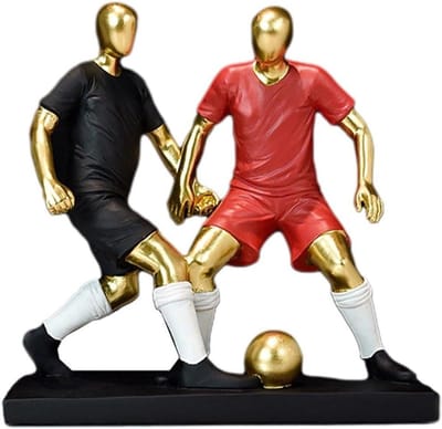Voetballer Standbeeld - Voetbal Sculptuur - Huis Decoratie - Minimalistische Sportstijl - 11.5*4.5*12cm - Stijl 1
