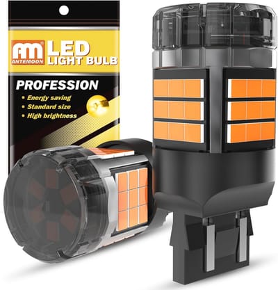 7443 T20 Canbus LED-lampen voor Auto - Foutloos en Super Helder (5000 Lumen, 12V/24V, Ambergeel) - 2 Stuks