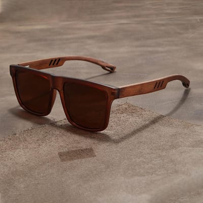 Lunettes de soleil Rétro en Noyer Ultra Légères Mode Lunetterie Pour Hommes Femmes Style Vintage gray