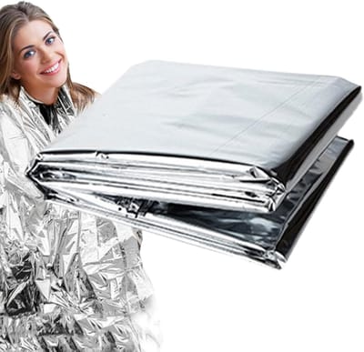 Nooddeken - Overlevingsdeken Thermisch - Outdoor Noodsituaties - Voorkomt Onderkoeling - Eenpersoons Extra Large - Goud Zilver