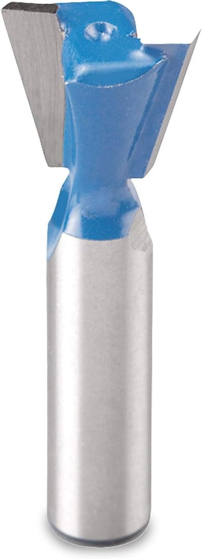 Zinkfrees Bit - Frees Bit - Zwaluwstaartverbindingen Maken - Gehard Metaal - Ø 14 mm - Blauw/Grijs